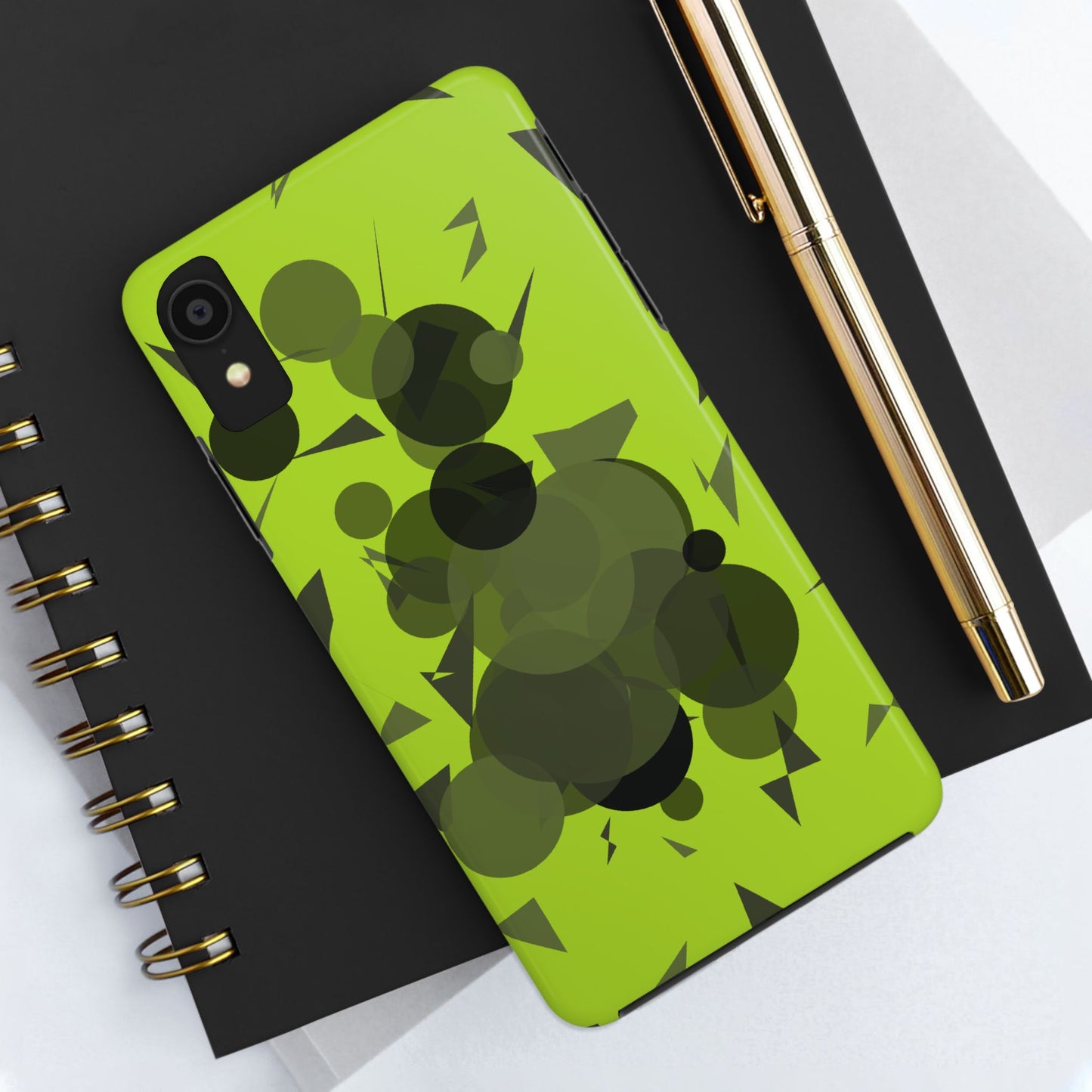 Lime Green Abstract Pattern Tough Phone Cases, Case-Mate