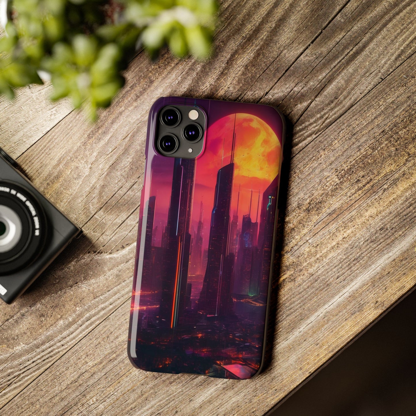 Slim Phone Case: Glossy Lexan, Impact-Resistant, Wireless Charging