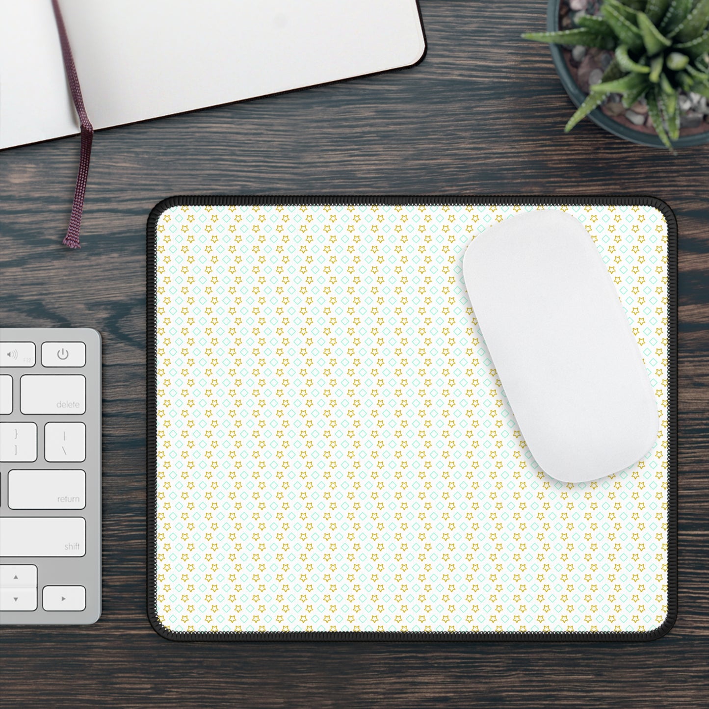 Gaming Mouse Pad 9x7 Custom Neoprene with Stitched Edges