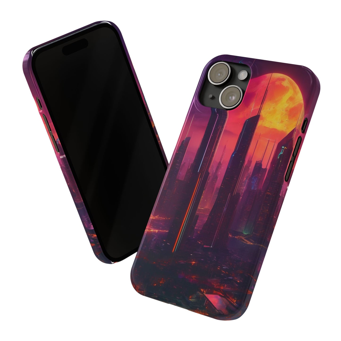 Slim Phone Case: Glossy Lexan, Impact-Resistant, Wireless Charging