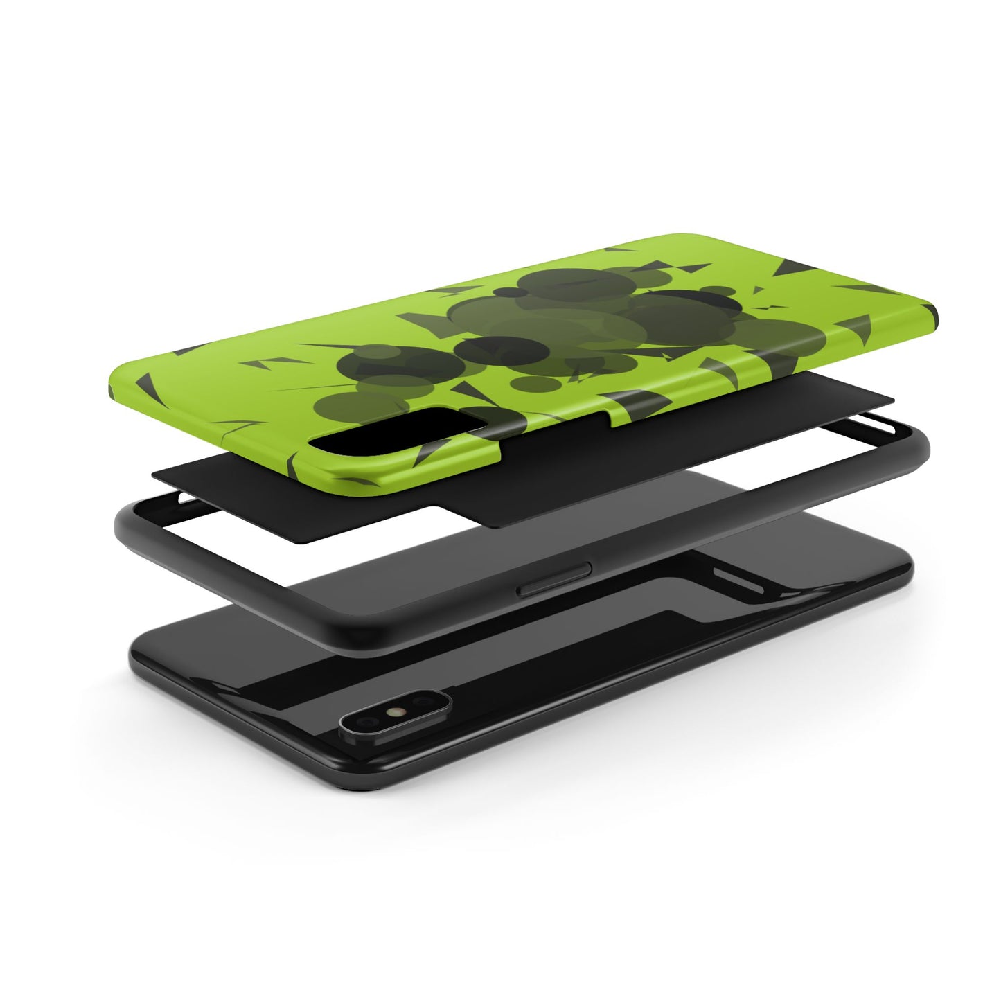 Lime Green Abstract Pattern Tough Phone Cases, Case-Mate