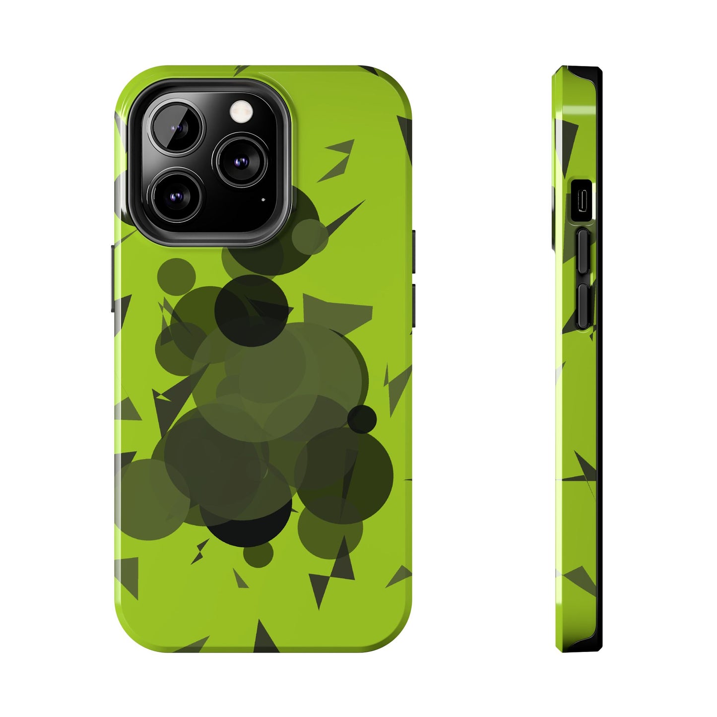 Lime Green Abstract Pattern Tough Phone Cases, Case-Mate