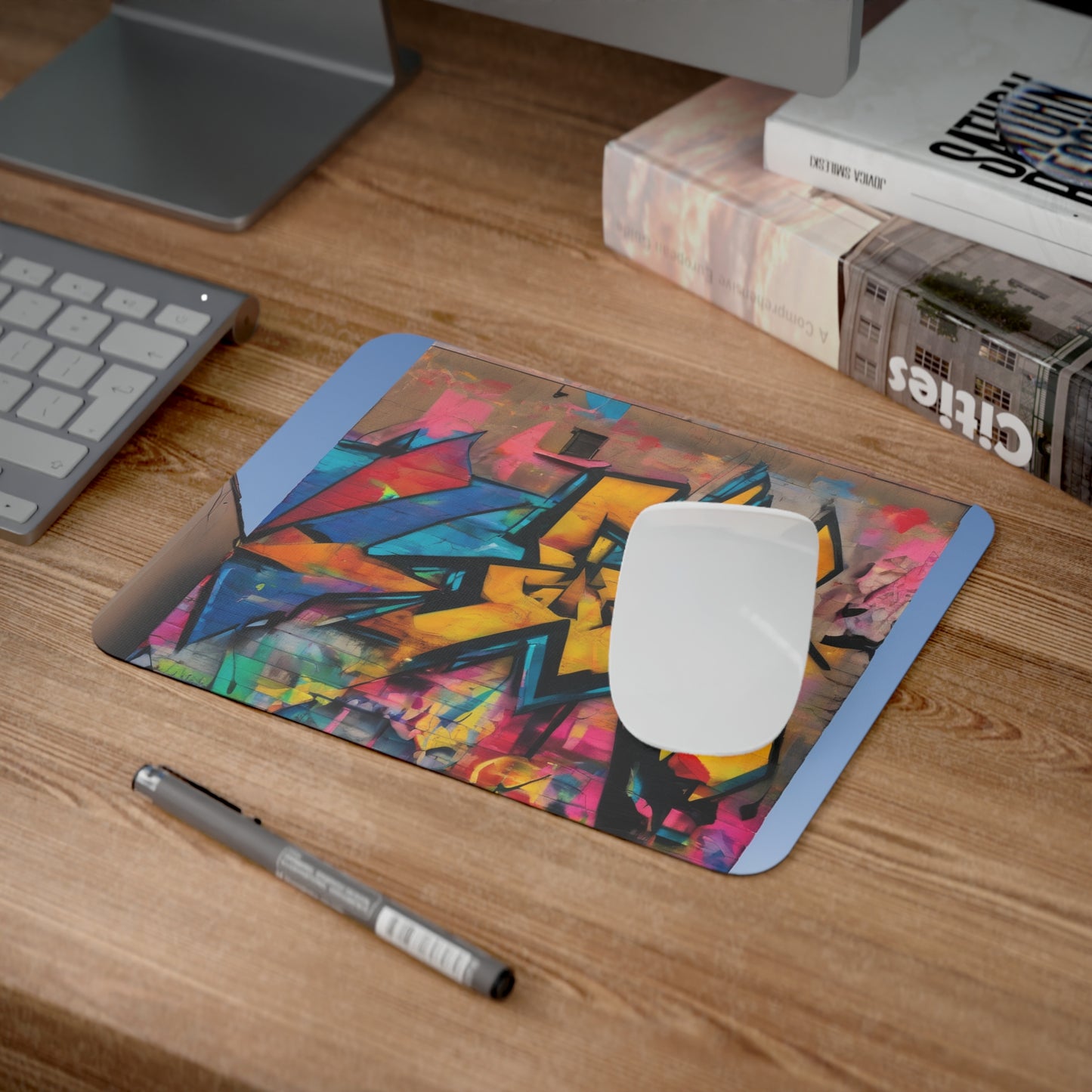 Customizable Desk Mouse Pad Rectangular Rubber Base
