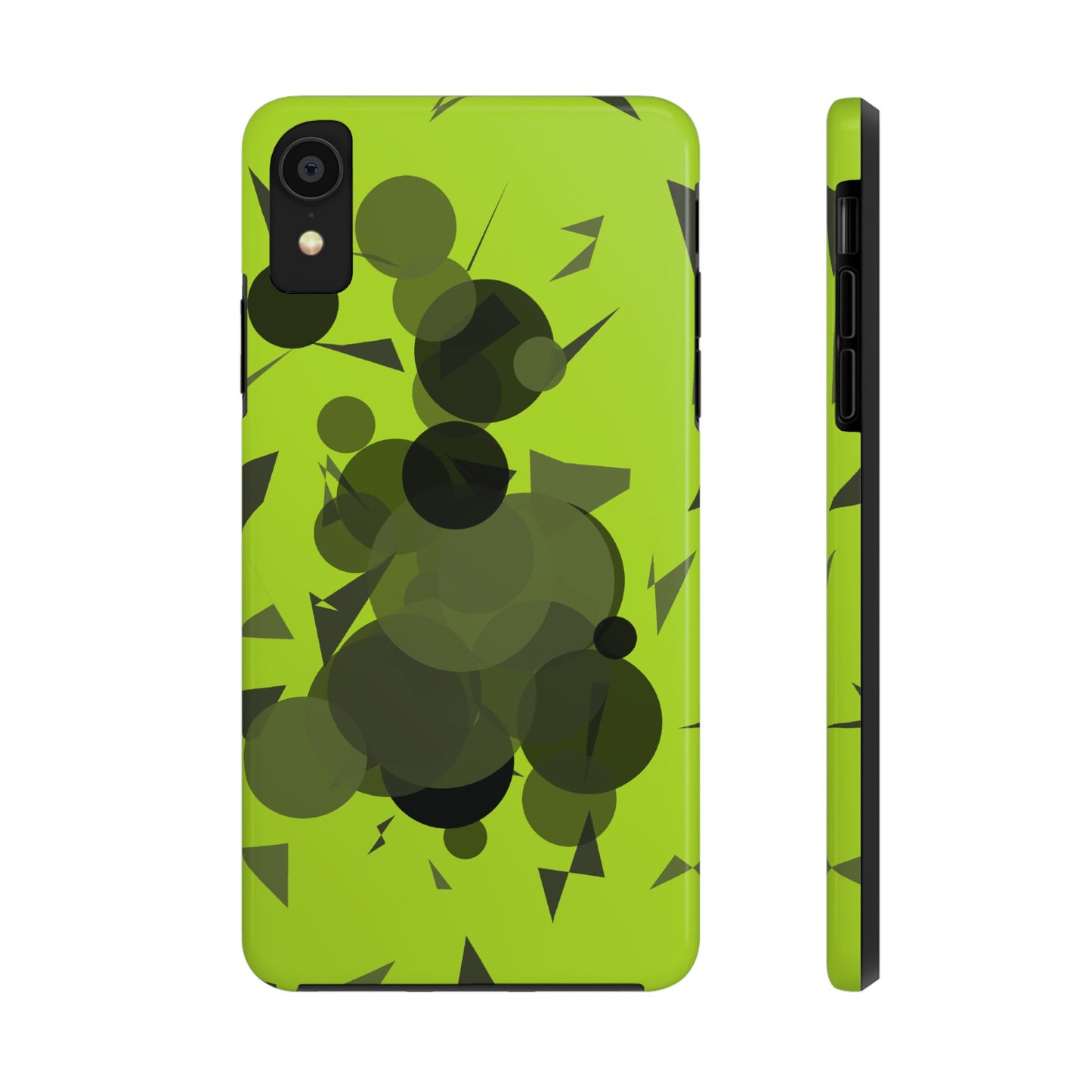 Lime Green Abstract Pattern Tough Phone Cases, Case-Mate
