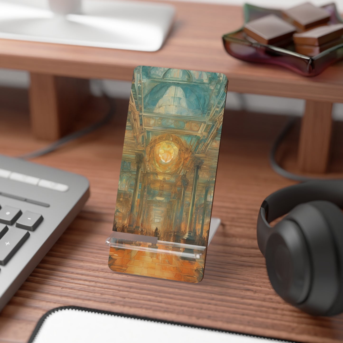 Smartphone Display Stand - 2-Piece Travel Desk Decor