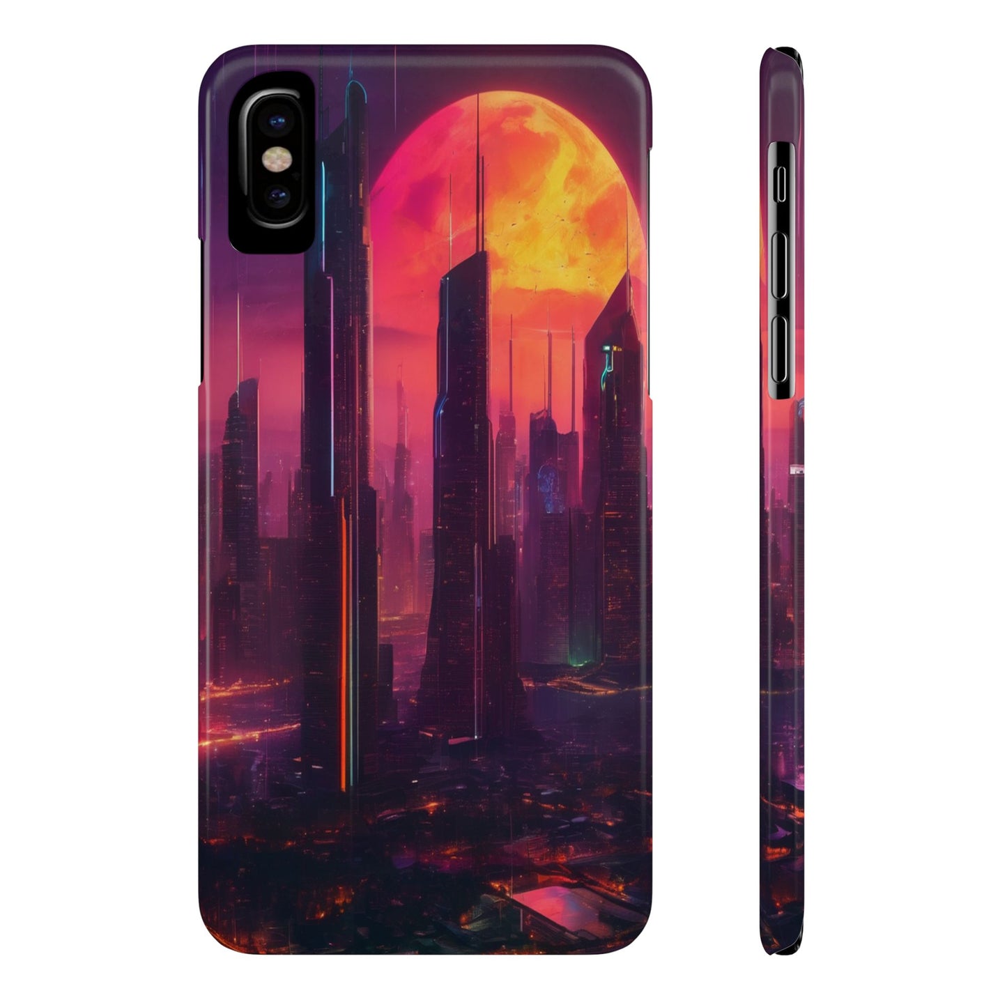 Slim Phone Case: Glossy Lexan, Impact-Resistant, Wireless Charging