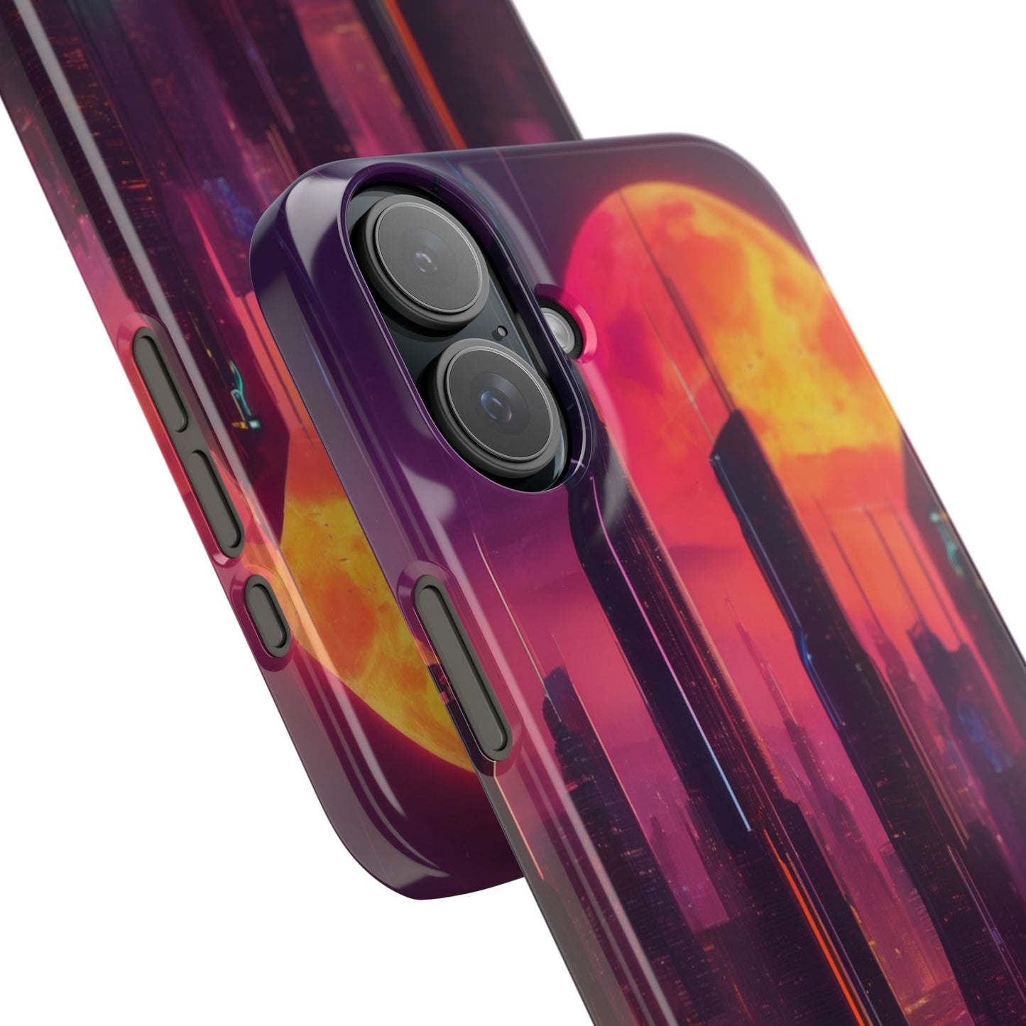 Slim Phone Case: Glossy Lexan, Impact-Resistant, Wireless Charging