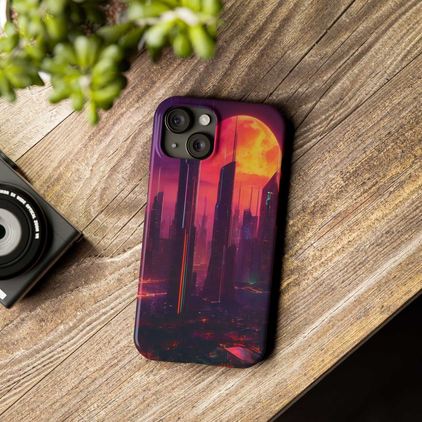 Slim Phone Case: Glossy Lexan, Impact-Resistant, Wireless Charging