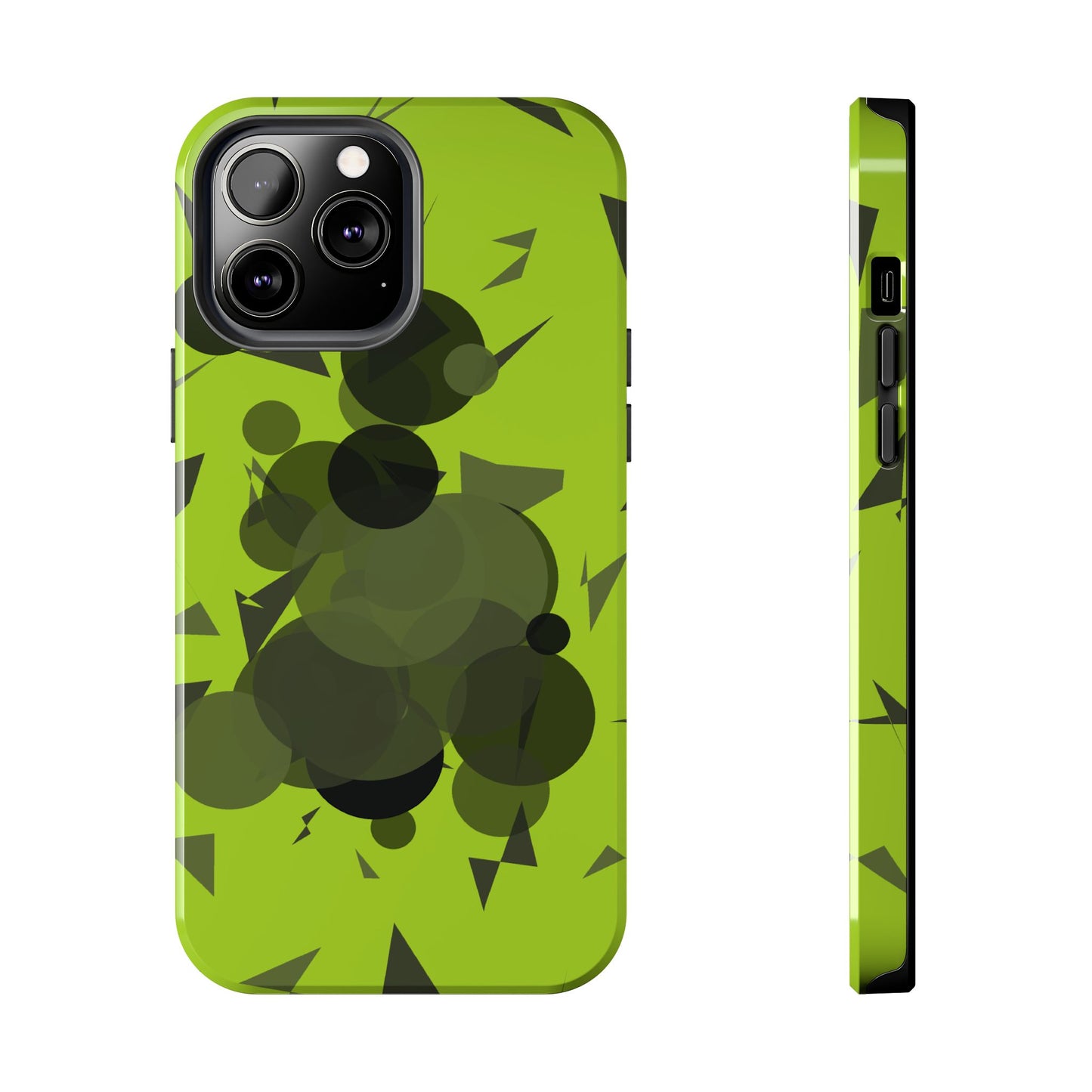 Lime Green Abstract Pattern Tough Phone Cases, Case-Mate