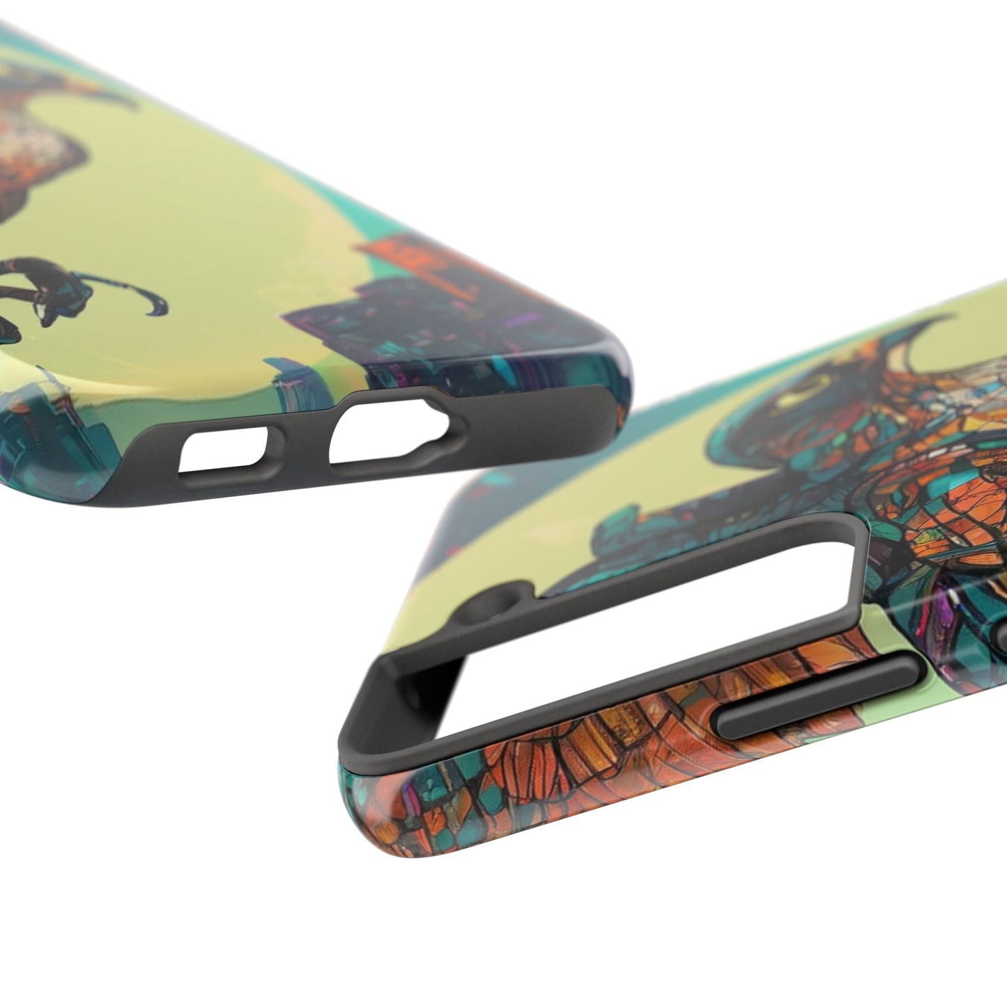 Neon Tough Phone Case - Impact-Resistant, Glossy Finish