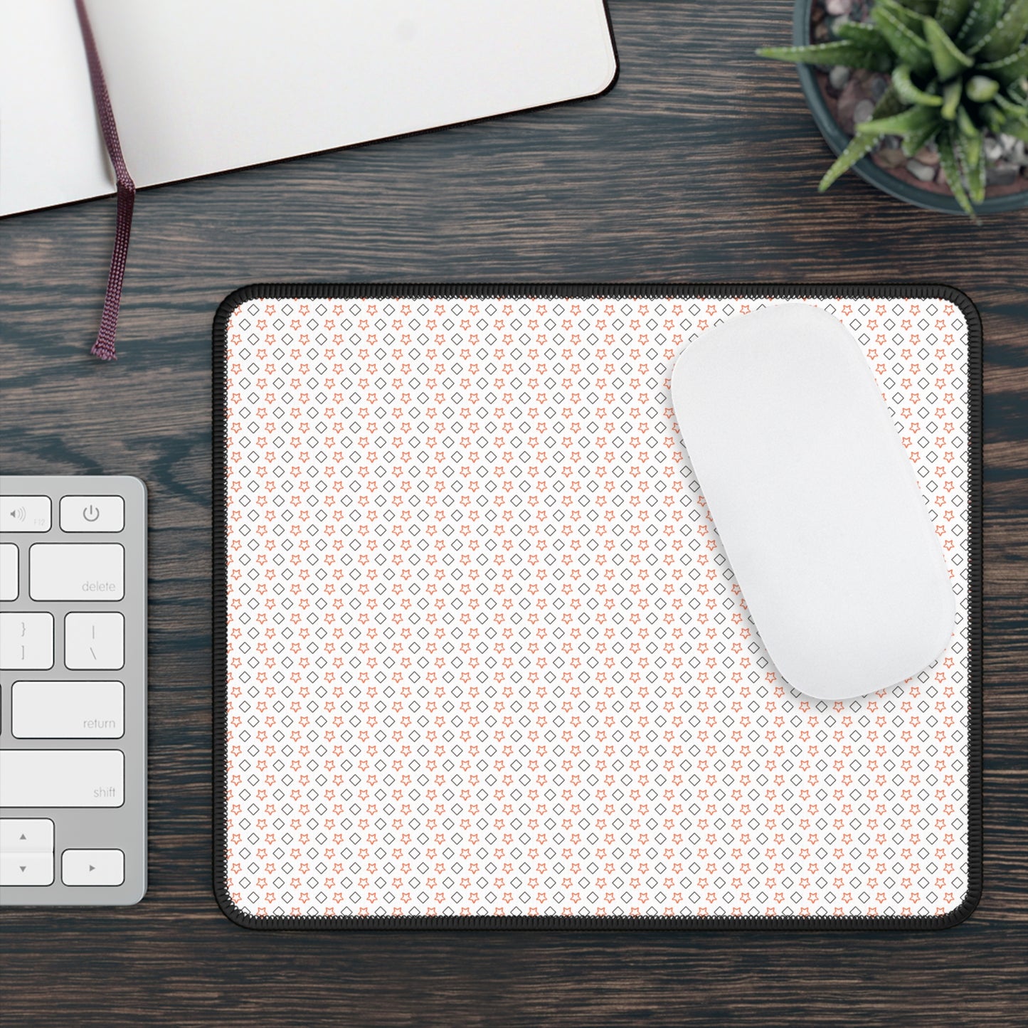 Custom Gaming Mouse Pad - 9x7 Neoprene, Stitched Edges