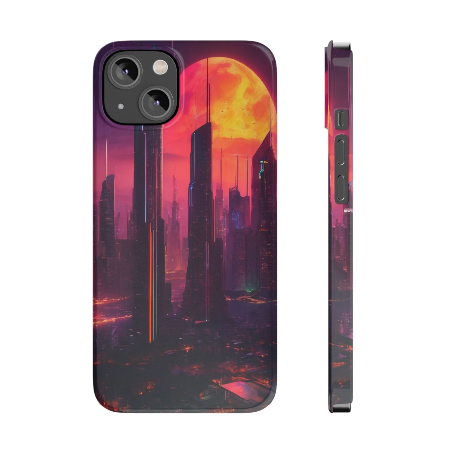 Slim Phone Case: Glossy Lexan, Impact-Resistant, Wireless Charging