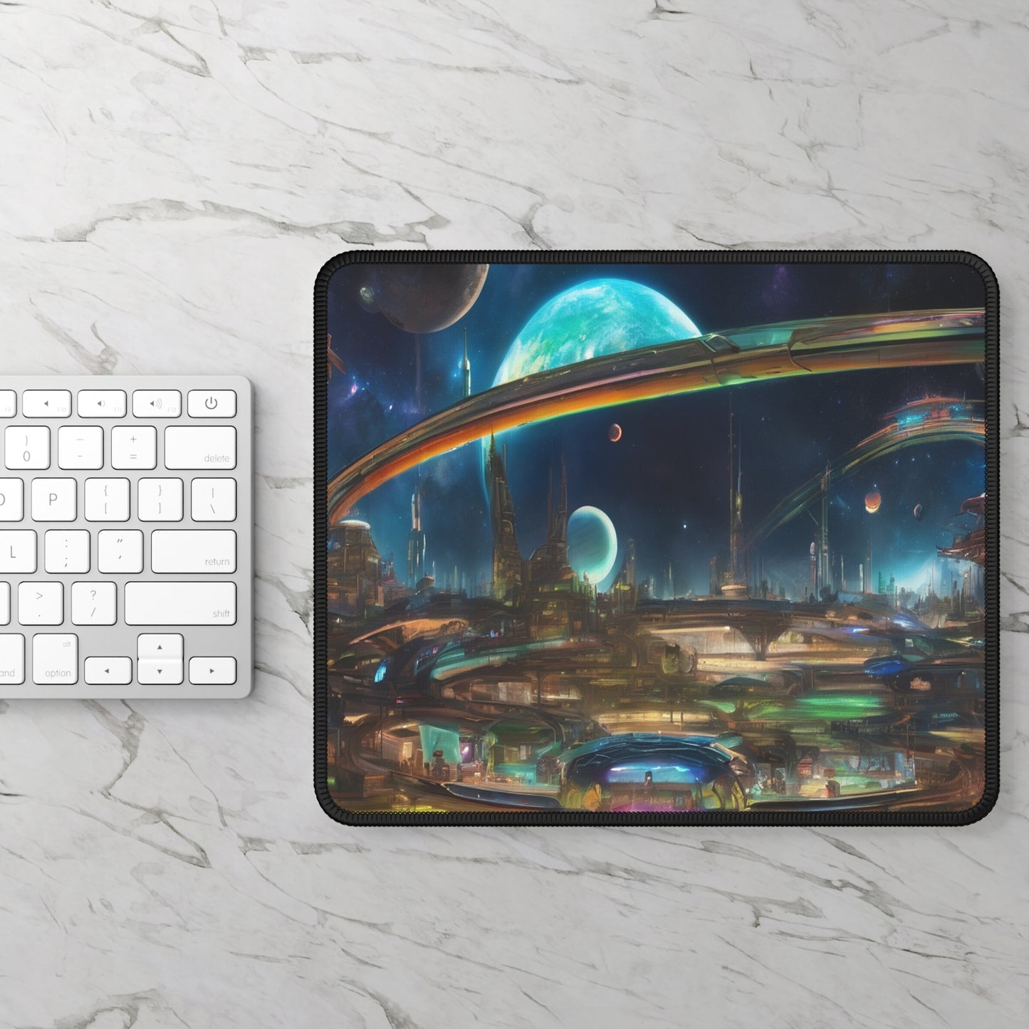 Gaming Mouse Pad 9x7 Neoprene with Stitched Edges