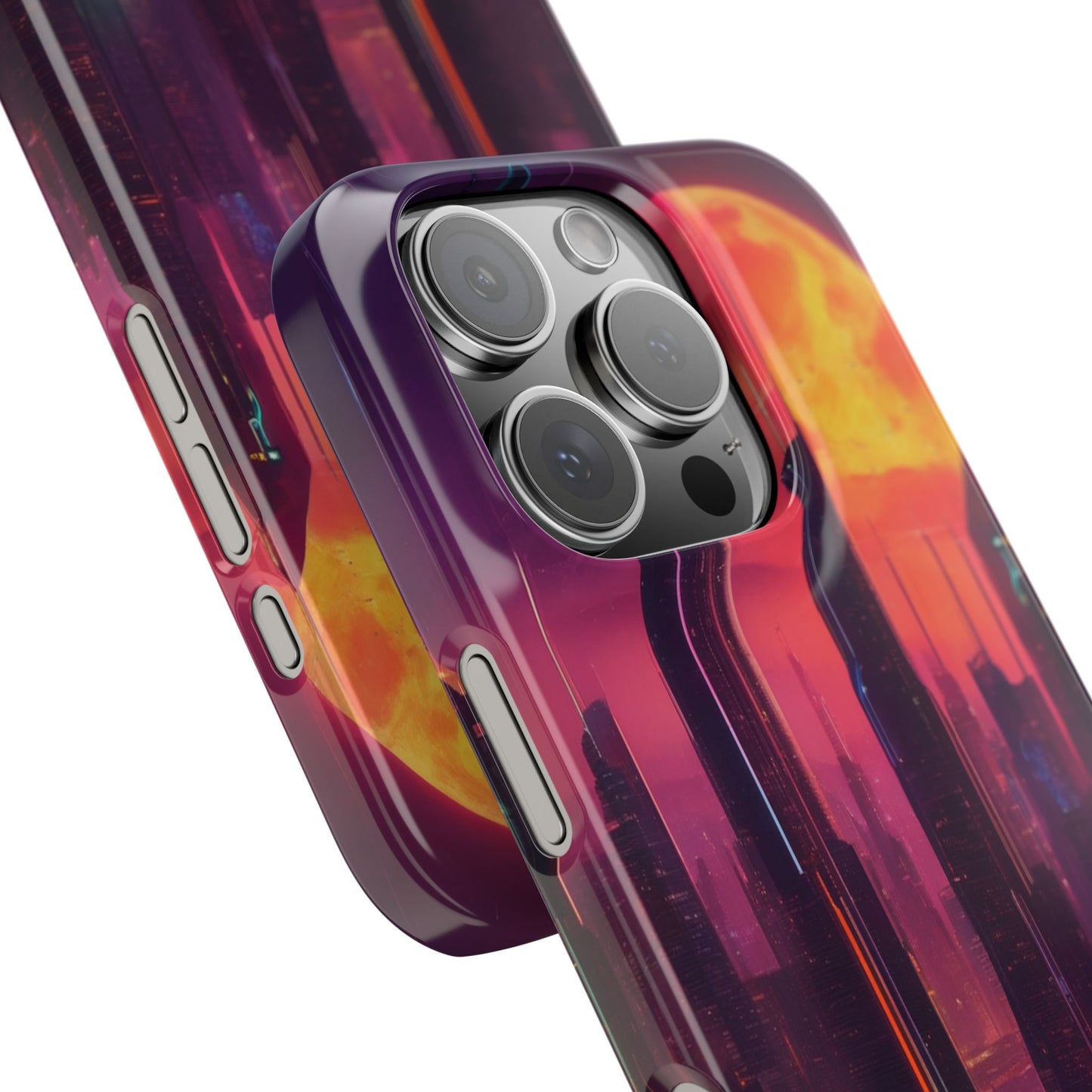 Slim Phone Case: Glossy Lexan, Impact-Resistant, Wireless Charging