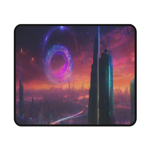 Neon Gaming Mouse Pad - Non-Slip, 9.5x8in, Anti-Fray