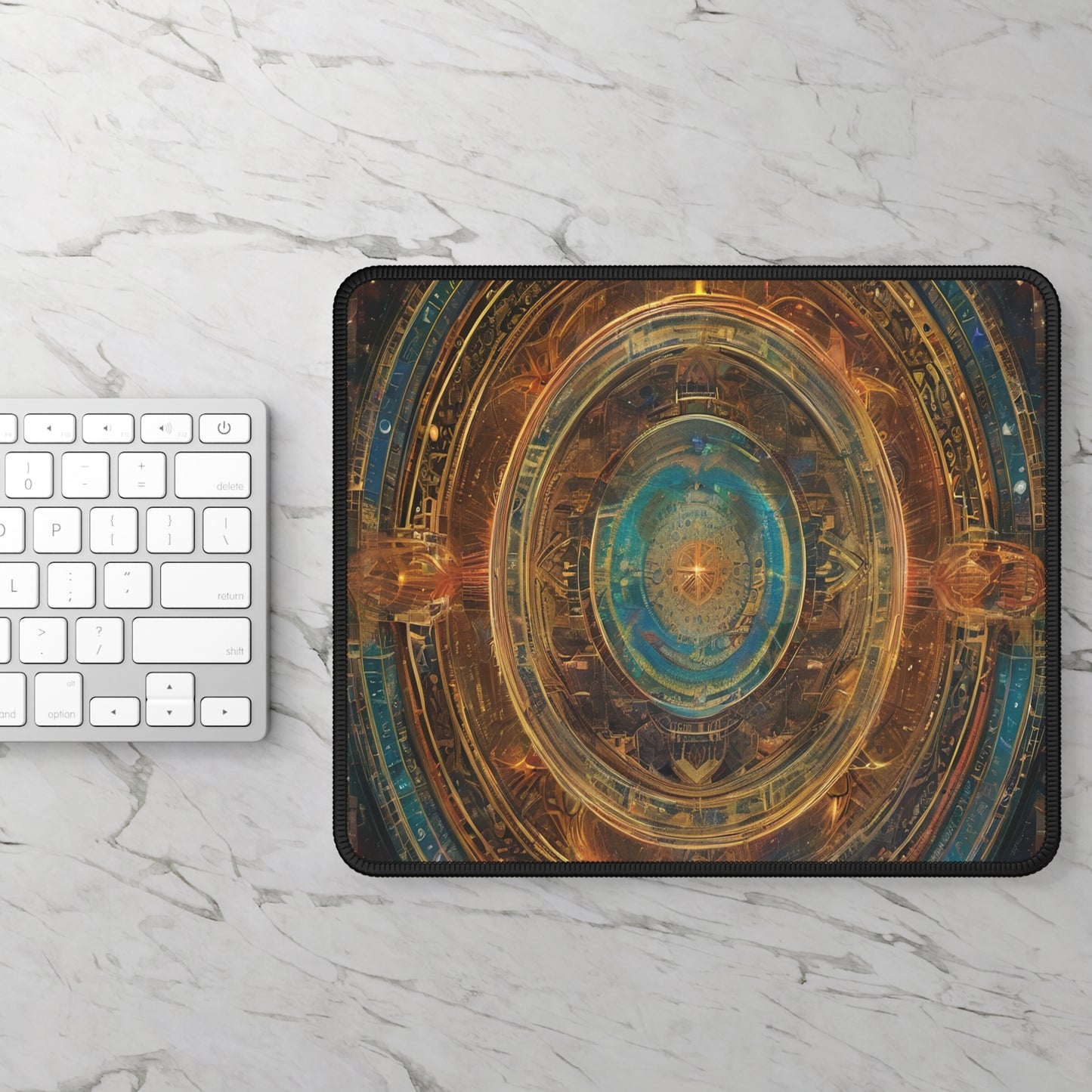 Neon Gaming Mouse Pad 9x7 - Custom Neoprene, Stitched Edges
