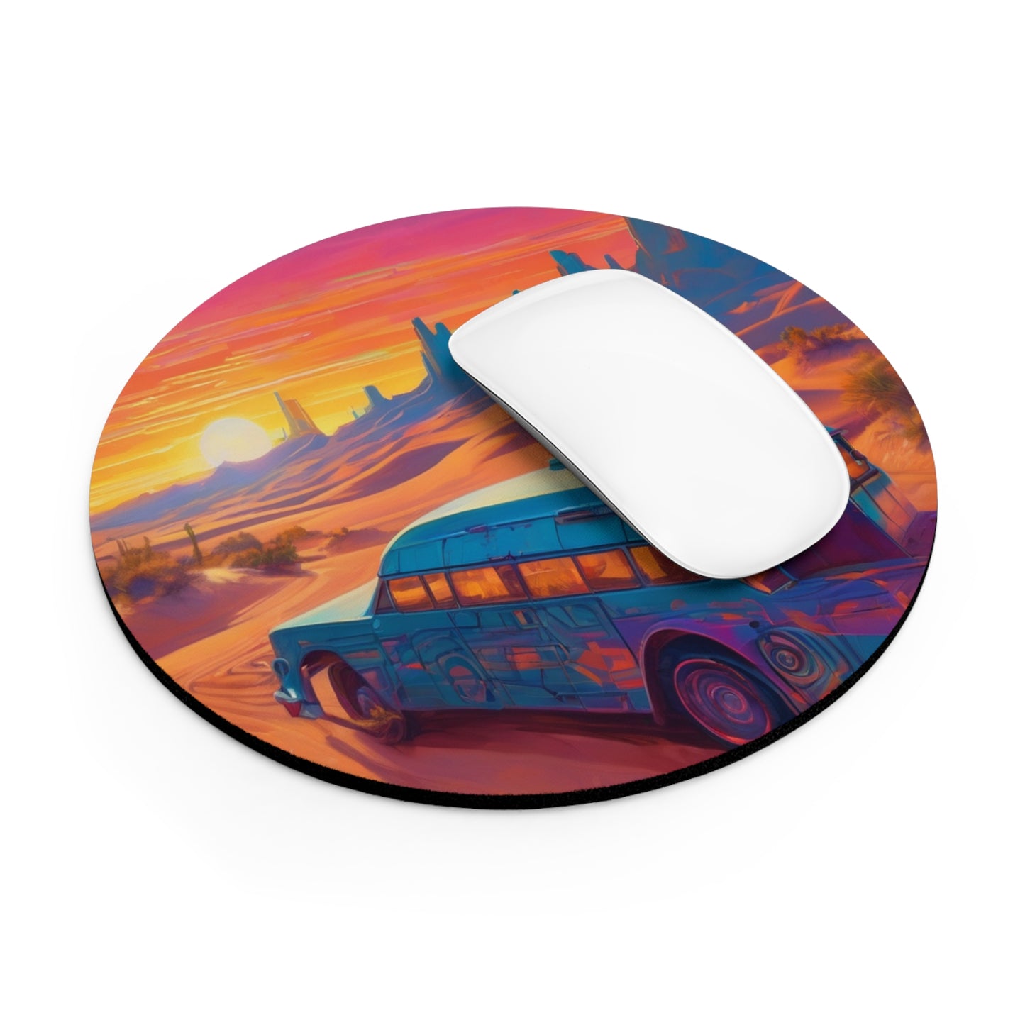 Custom Mouse Pad - Round or Rectangle, Neoprene Non-Slip Desk Pad