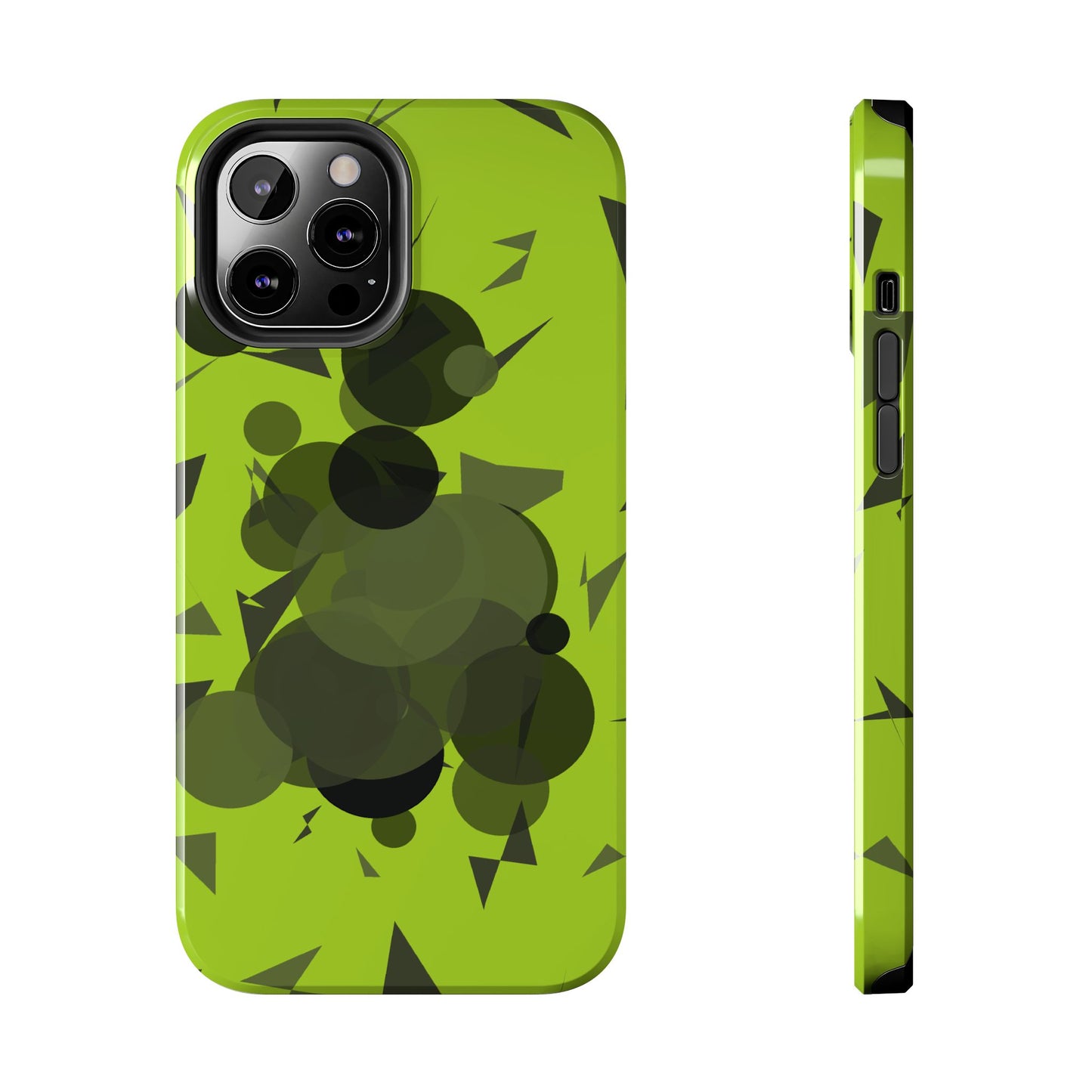 Lime Green Abstract Pattern Tough Phone Cases, Case-Mate