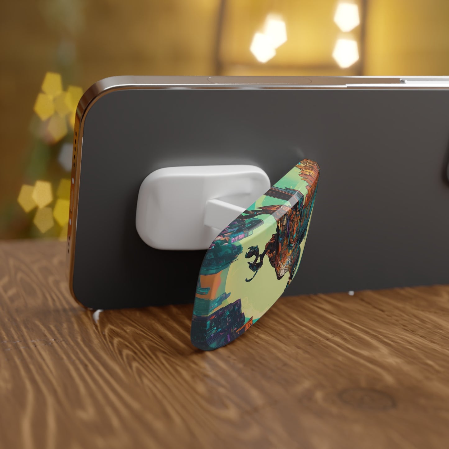 Phone Grip Kickstand - Reusable Adhesive Holder