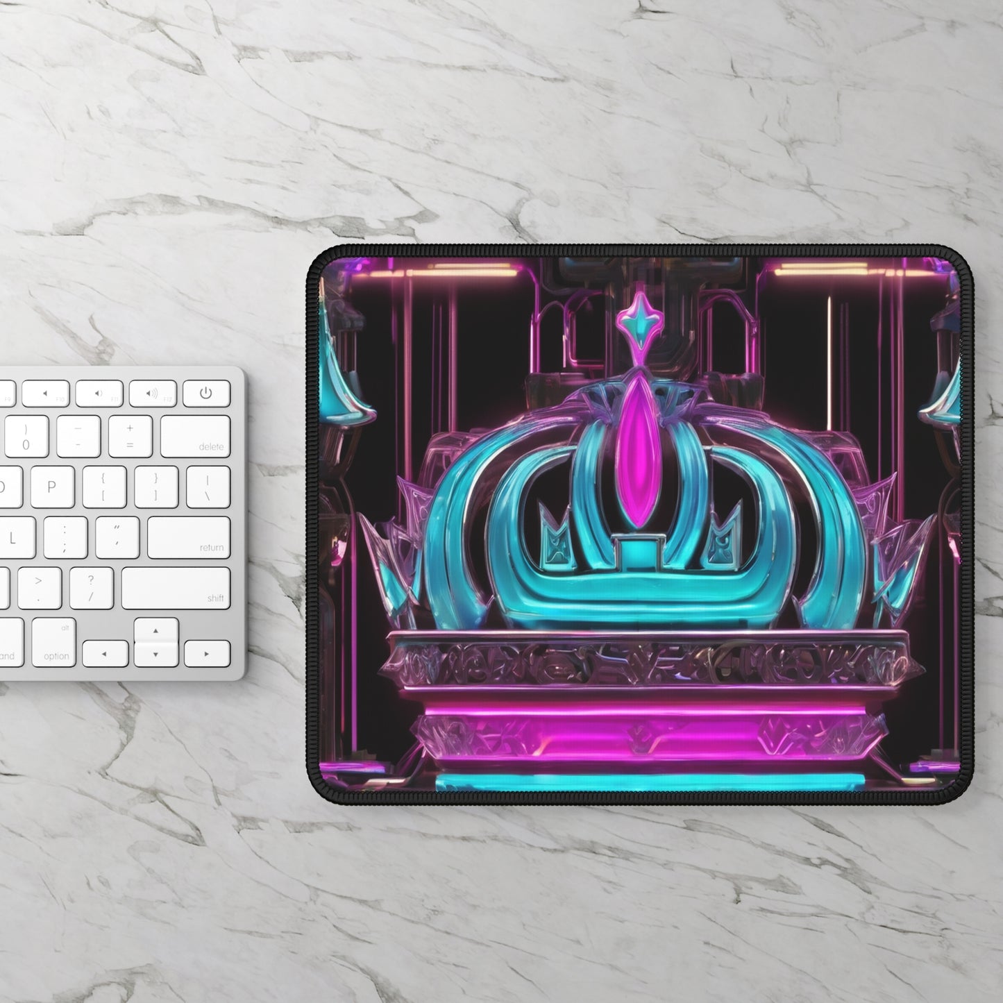 Gaming Neon Mouse Pad 9x7 - Custom, Stitched Edges
