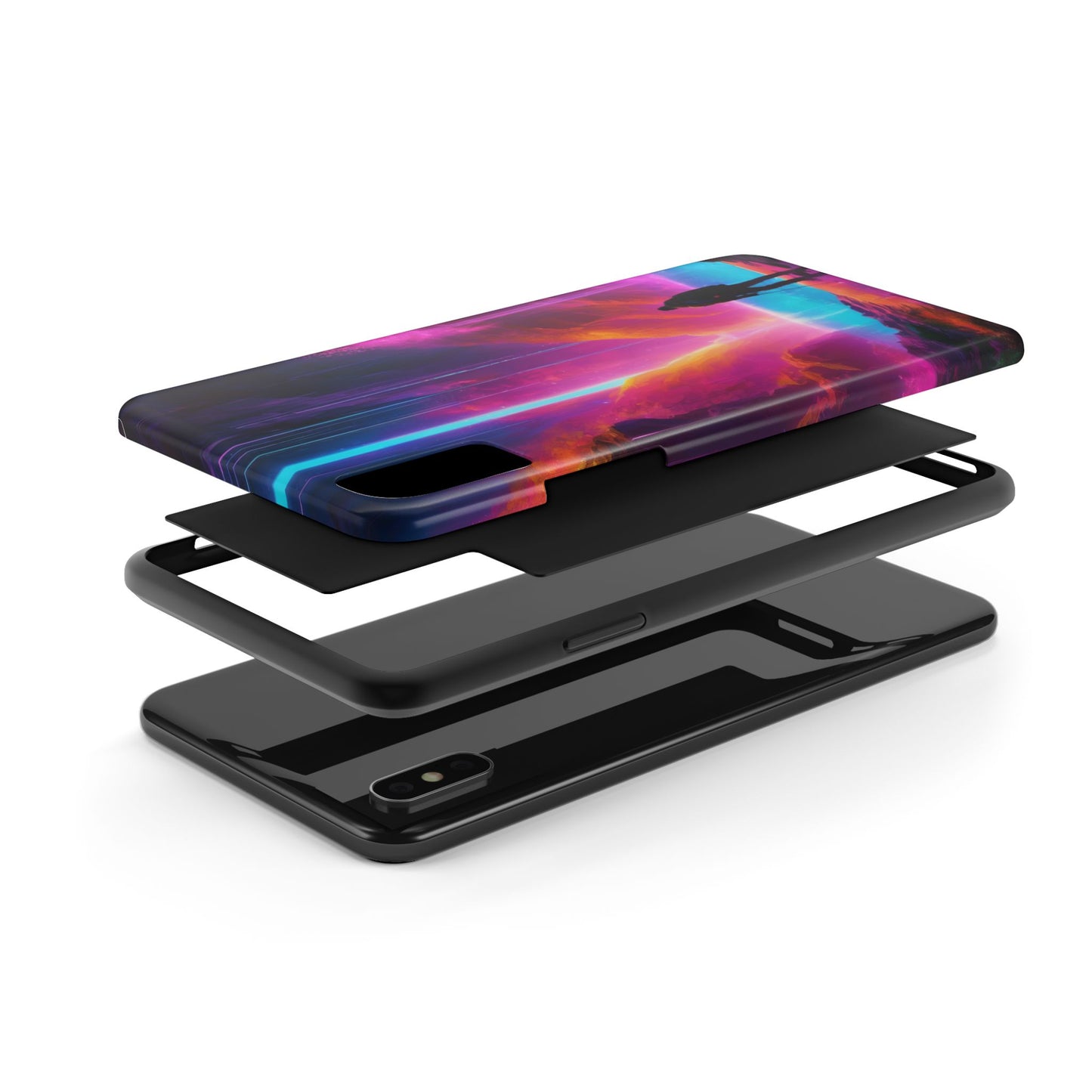 Tough Phone Case with TPU & PC Shell – Shockproof for iPhone/Samsung