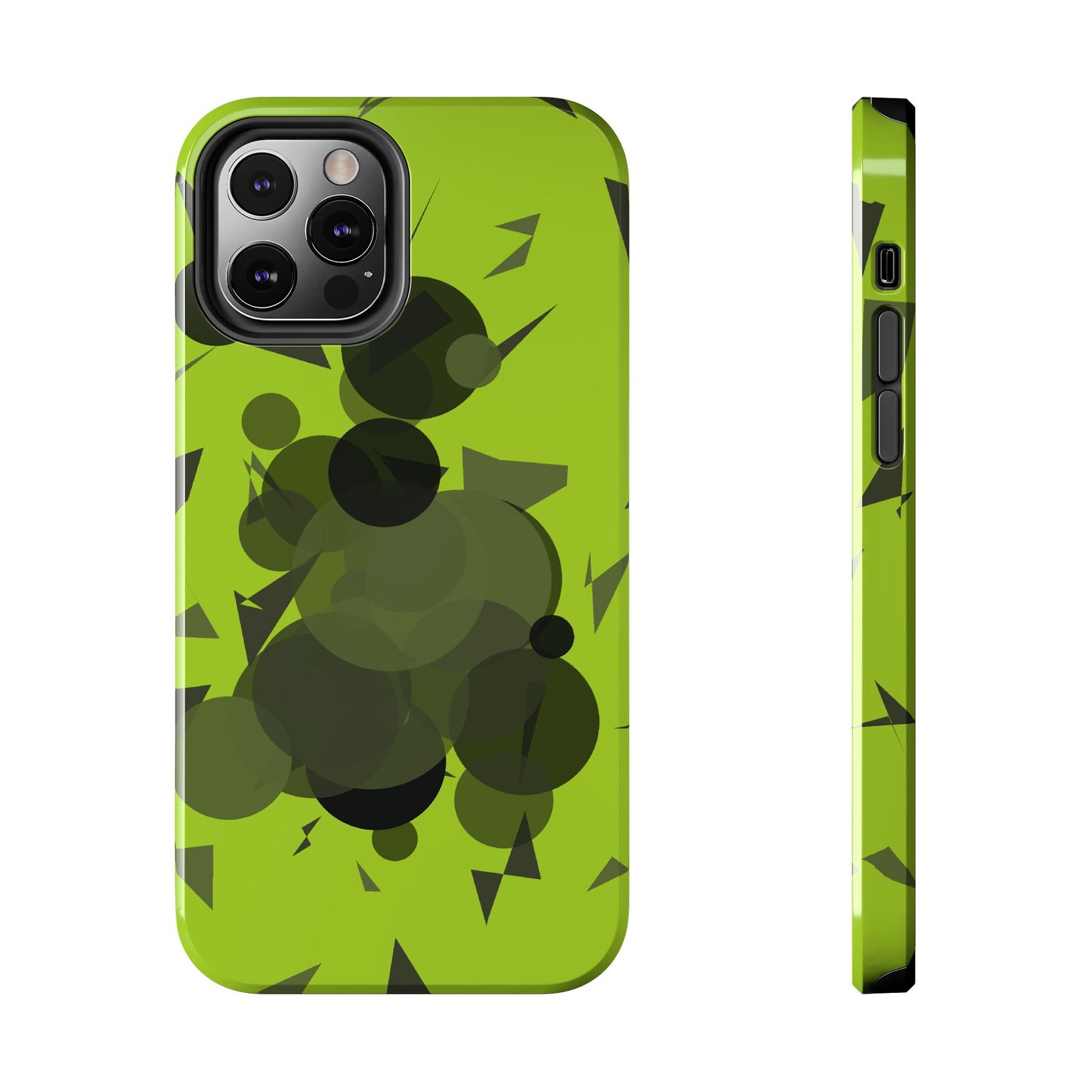 Lime Green Abstract Pattern Tough Phone Cases, Case-Mate