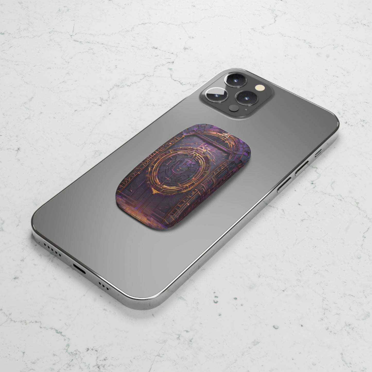 Phone Click-On Grip: Adhesive Phone Holder & Kickstand