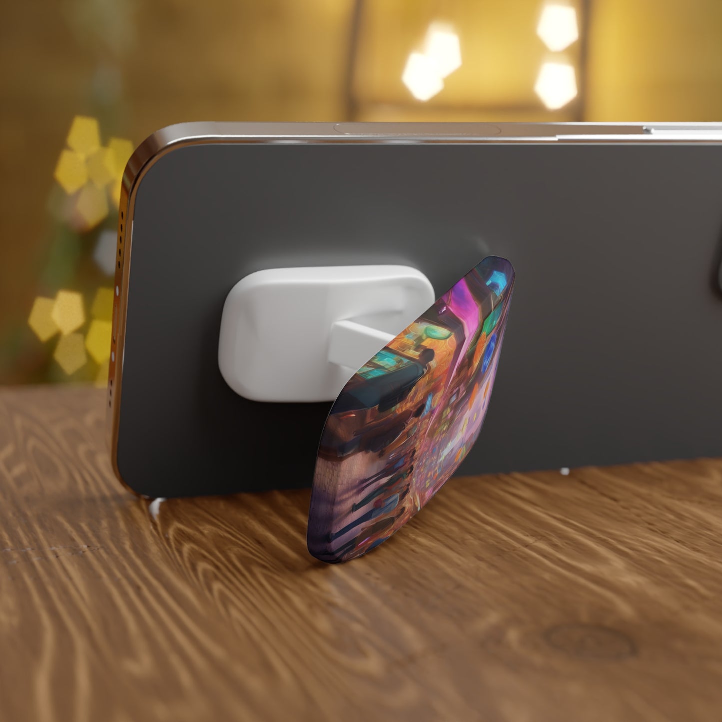 Phone Grip: Reusable Adhesive Holder & Kickstand