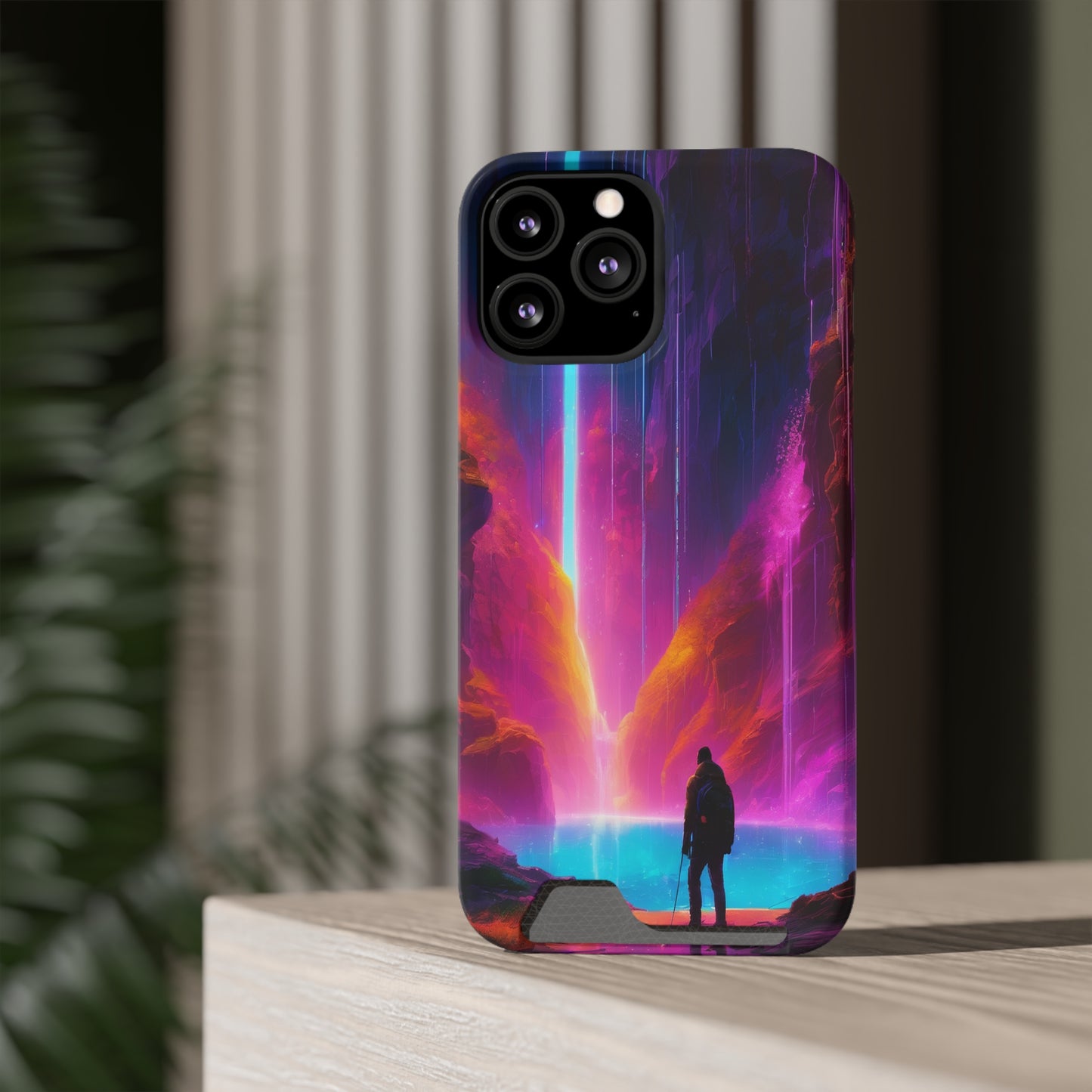 Neon Phone Case with Card Holder – MagSafe, 1 Card Slot