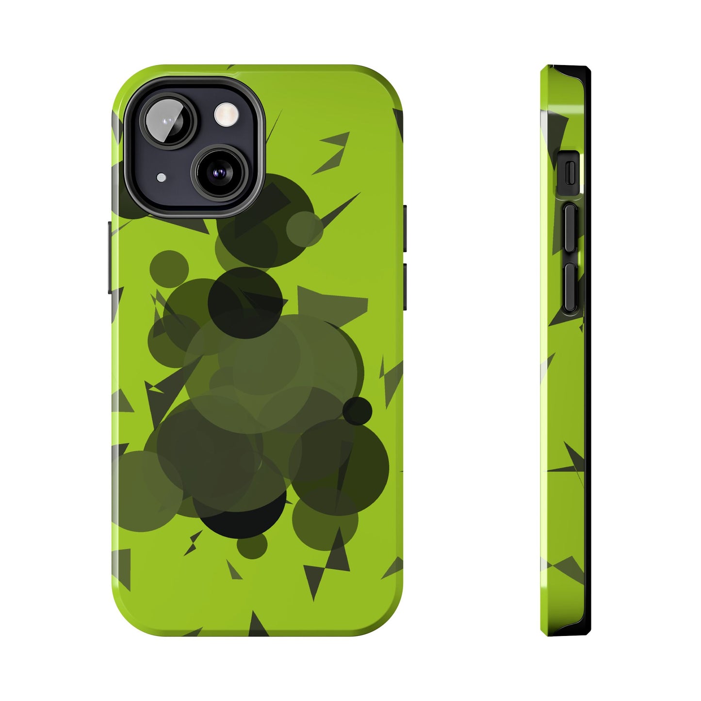 Lime Green Abstract Pattern Tough Phone Cases, Case-Mate