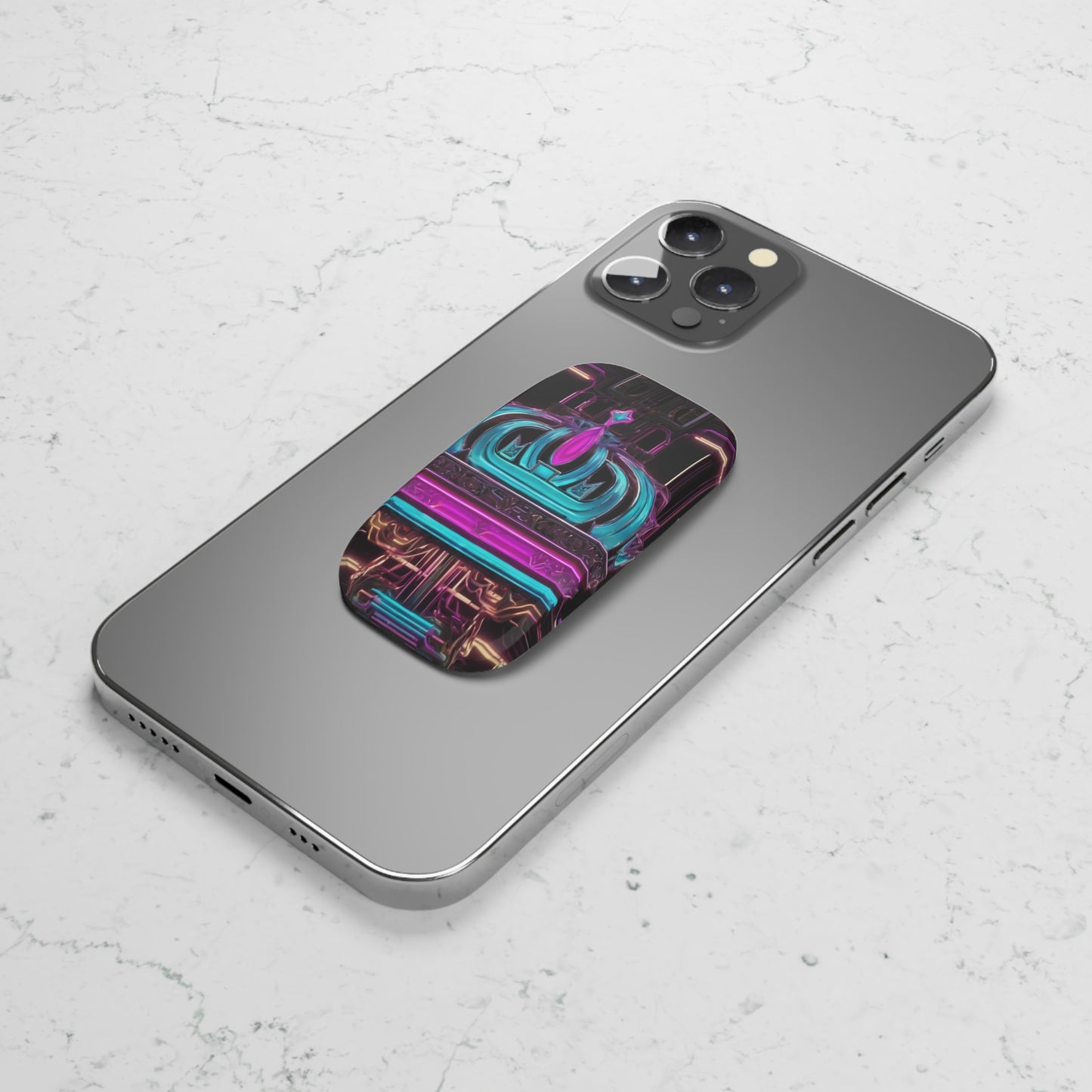 Phone Click-On Grip: Portable Phone Holder & Kickstand
