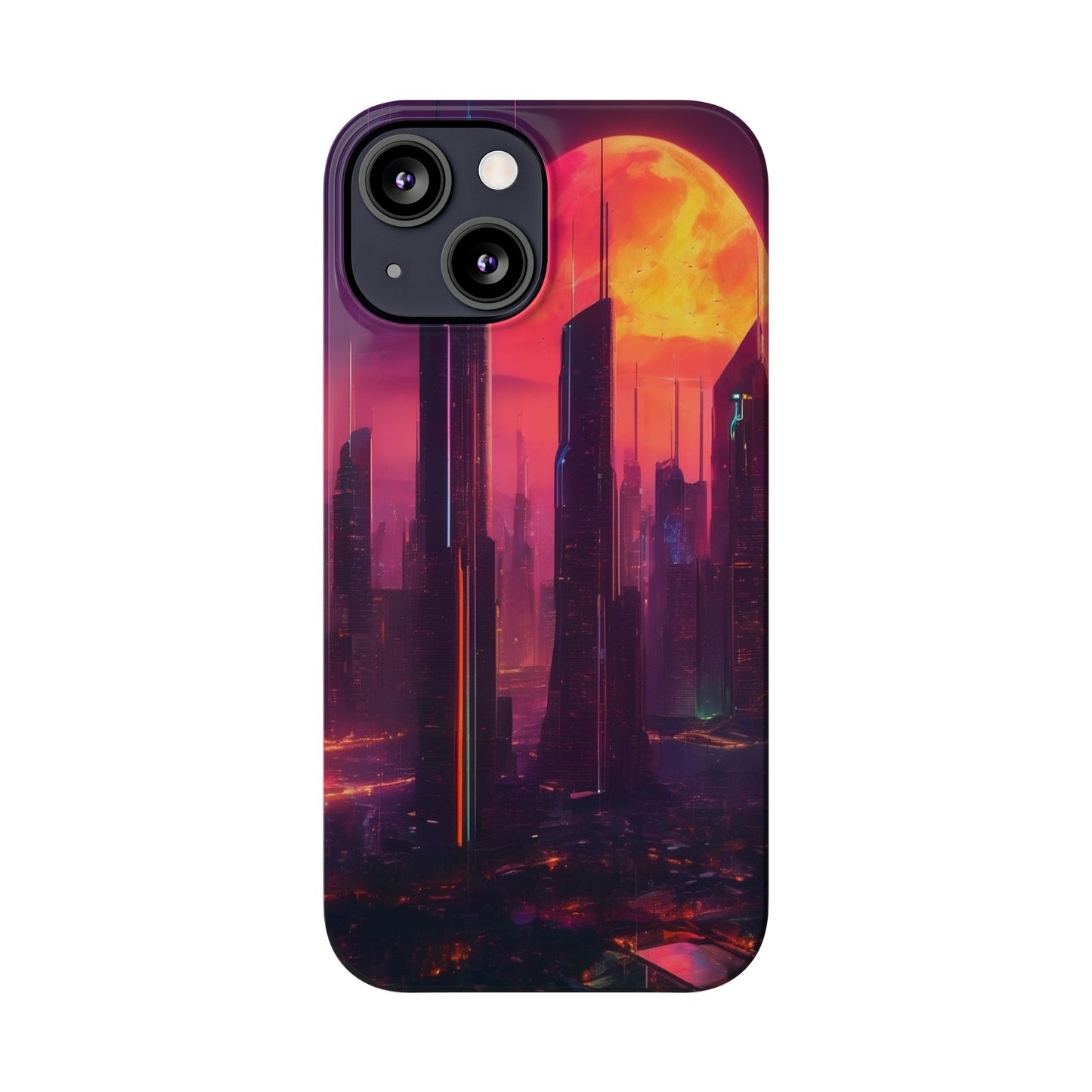 Slim Phone Case: Glossy Lexan, Impact-Resistant, Wireless Charging