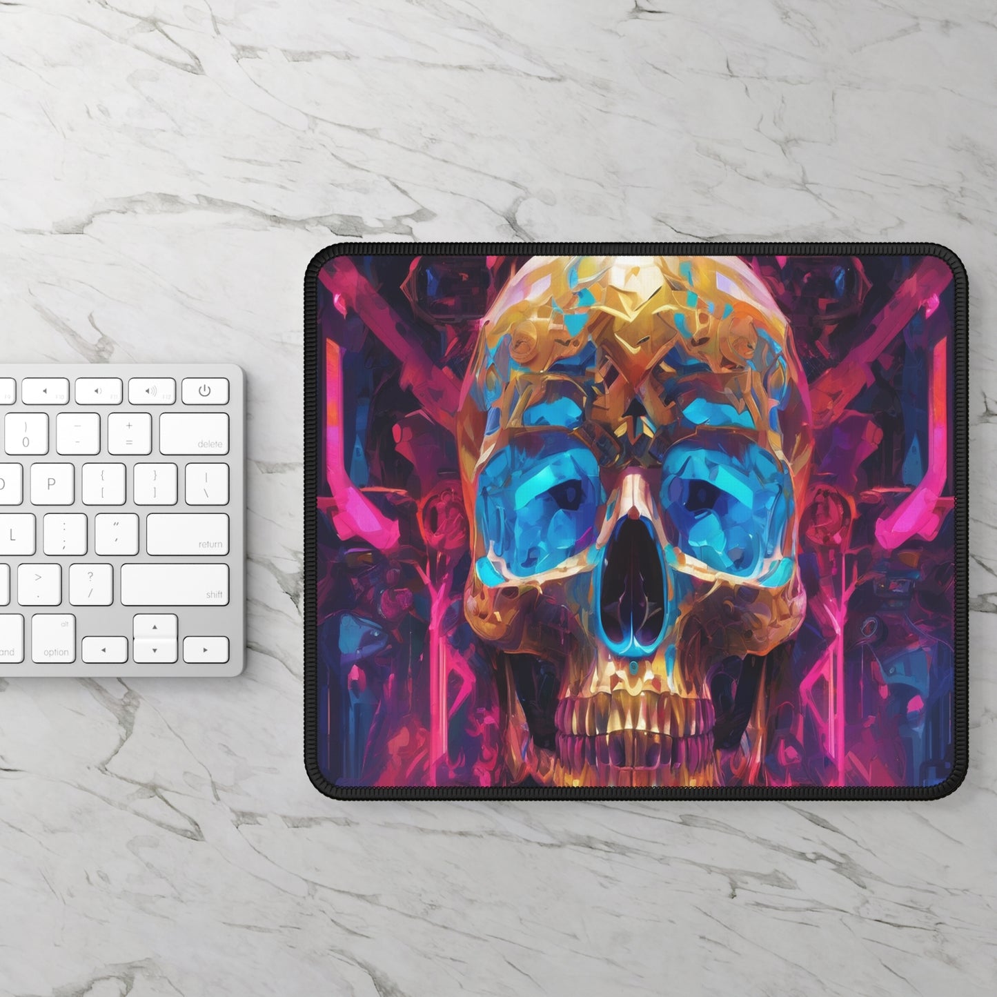 Neon Gaming Mouse Pad – 9x7 Neoprene, Stitched Edges